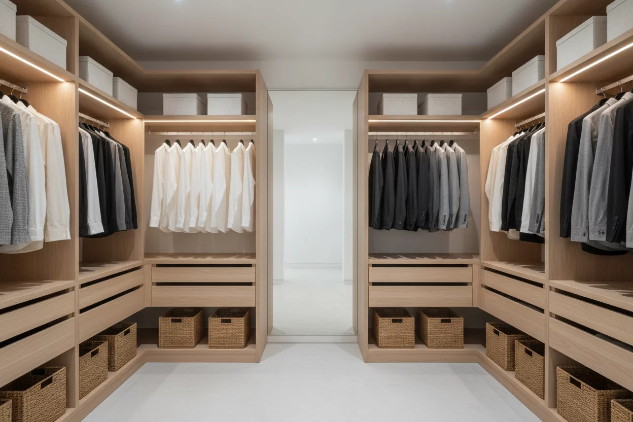 Organized modern furniture storage solution